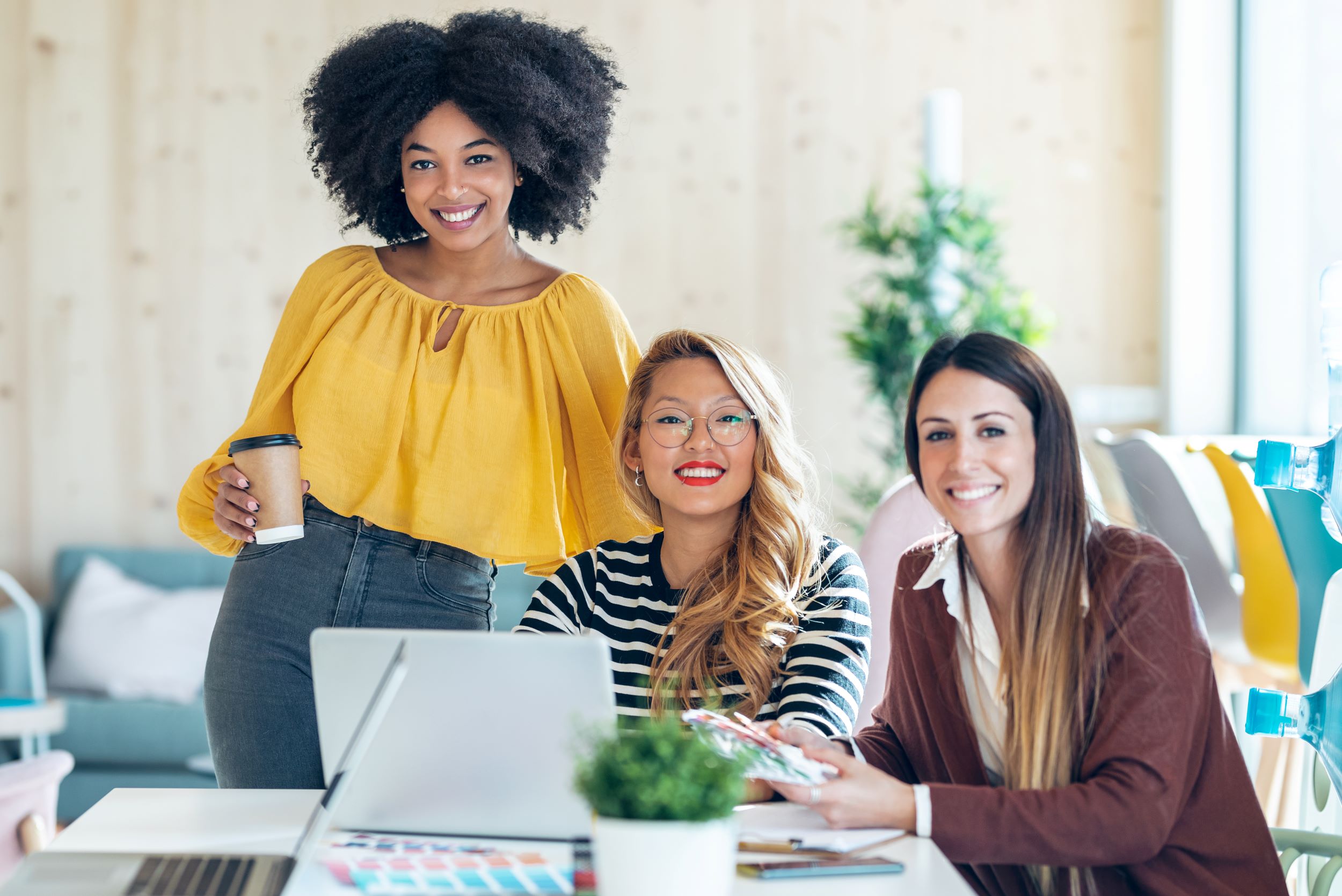 A group of women working together.